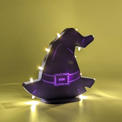 Cappello da strega, witch, Halloween, Horror night, luminaria, luminaria d'arredo