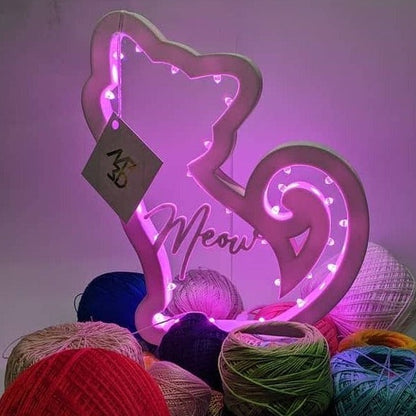 Gatto, gatto seduto, gatto illuminato, meow, Luminaria, Luminarie Salentine, Puglia, Brindisi, Alto salento, Compostabile, Led, Stampa 3D, Illuminazione, I Luminari