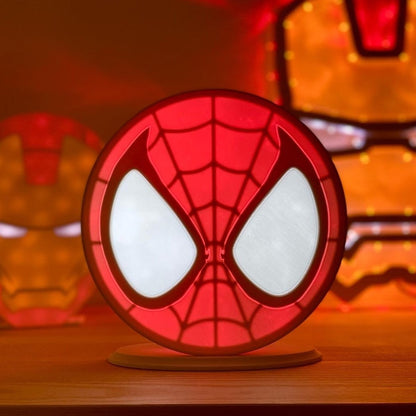 spiderman, colore, marvel, avengers, luminaria d'arredo, luminaria, salento, luminarie, luminarie salentine, stampa 3d, festa, luci, luci da notte, i luminari, materiale compostabile, eco, luce notturna