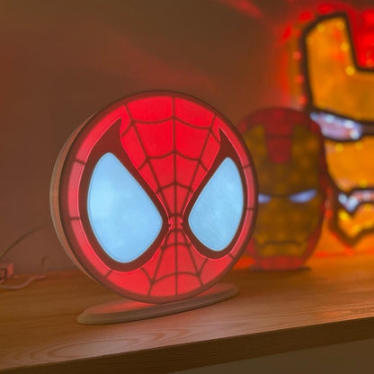 spiderman, colore, marvel, avengers, luminaria d'arredo, luminaria, salento, luminarie, luminarie salentine, stampa 3d, festa, luci, luci da notte, i luminari, materiale compostabile, eco, luce notturna